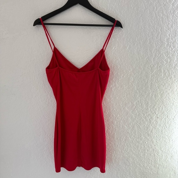 Vintage Red Stretchy Mini Dress - Picture 2 of 4